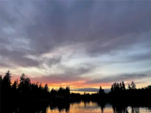 Sunset on Spanaway Lake
