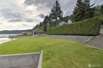 View of the community beach lawn area