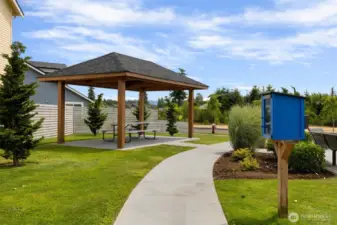 There is a great little community park area with a book exchange just a few doors down from this house.