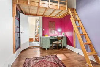 Loft space for sleeping or storage