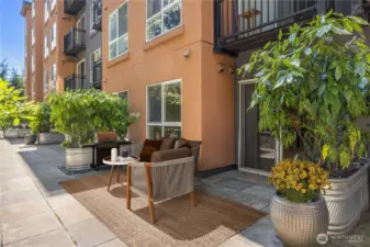 Unique unit with direct access to your own patio!