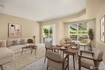 Very quiet side of the building with greenery views