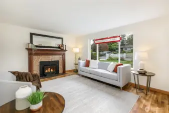 Big window brings in great light while enjoying front garden views