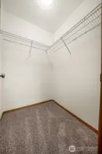 Walk in closet in primary