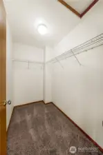 This bedroom also has a walk in closet!