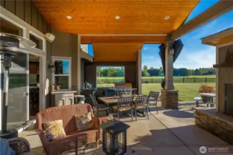 Great views from the covered patio