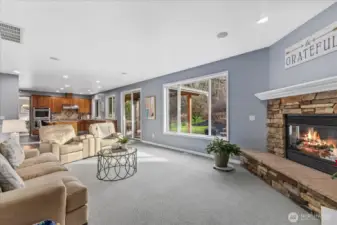 The walls are grey, the dining room represents the true wall color thru house