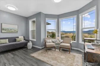 Oversized main floor office with Mountain/Valley views