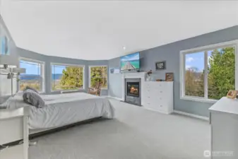 Primary Suite with gas Fireplace