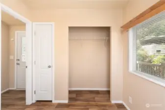 Closet in bedroom
