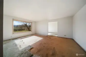 Large living room with abundant natural light