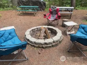 firepit that can accomodate propane w/lines underground