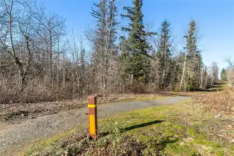 Entrance to trail head across the street.