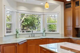 Bay window overlooking front garden