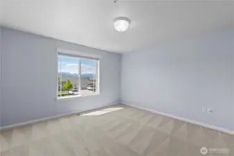 Bedroom with western mountain views