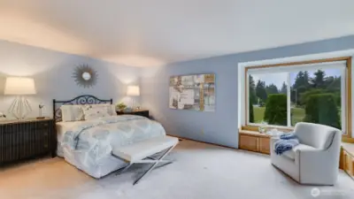 Can you imagine waking up every morning and having such a gorgeous view to meet you!  The primary suite if spacious and open.