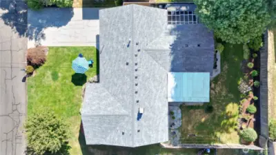 Overhead view of property, just lovely inside and out!