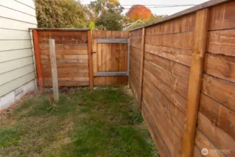 Fully-fenced backyard