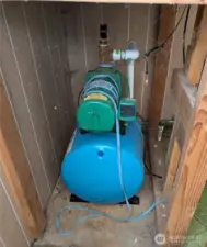 Well pump in back closet