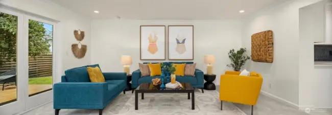 French doors = seamless indoor/outdoor living.