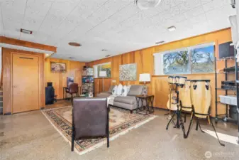 Perspective from lower-level separate doorway.