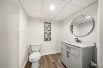 Downstairs Bathroom plumbed for shower.