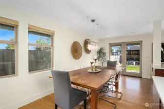 Spacious dining area great for entertaining.