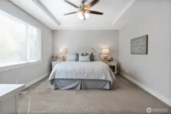 Light and bright spacious primary bedroom