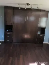Murphy bed in bedroom