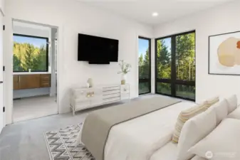 Primary Bedroom Staged