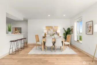 dining room with bar seating too