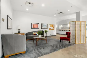 lobby and patio at main level