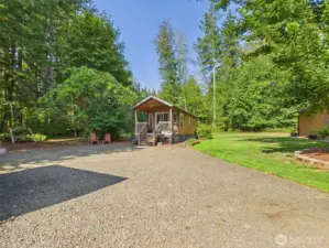 What a great area for a tiny home! Guests have their own little space.