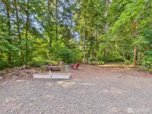 What a great outdoor space for a fire pit and relaxation area.