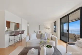 Generous light filled living and dining spaces