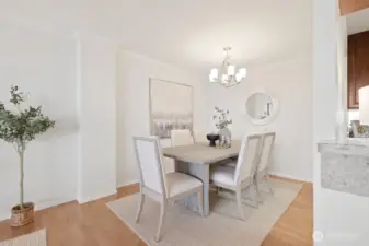 Cozy open dining area