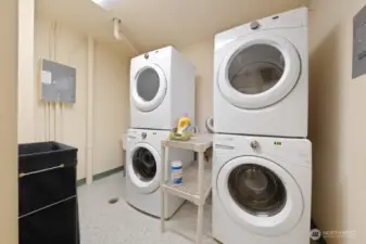 Rarely used laundry room is only for use by this floor and is complimentary /part of HOA (not coin operated – no additional cost)