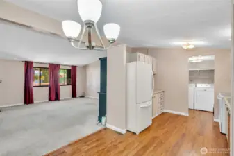 Kitchen and living room