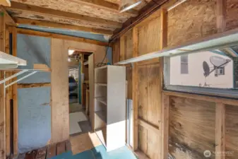 Inside the storage/hobby area.