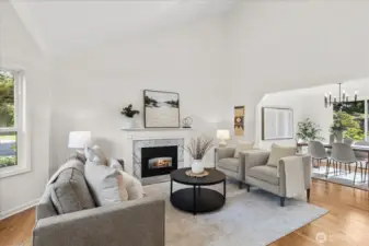 Living room with gas fireplace