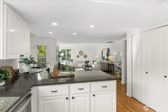 Updated kitchen with pantry to the right