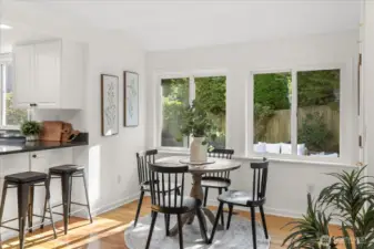Eating space off of kitchen