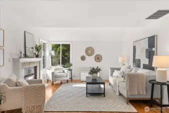 Spacious family room on main level