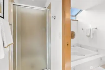 Shower in primary en suite