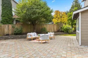 Large back patio