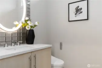 Main level powder room