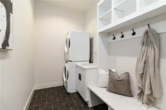 Spacious main level laundry off garage entrance.