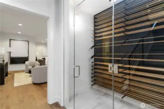 Modern 350 bottle wine cellar.