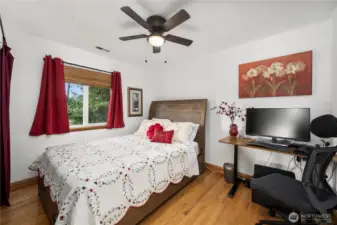 Secondary Bedroom #2 overlooks the backyard.