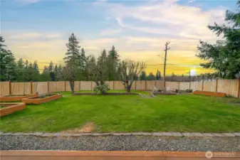 Out the back door and onto the huge lower deck. ~30x19